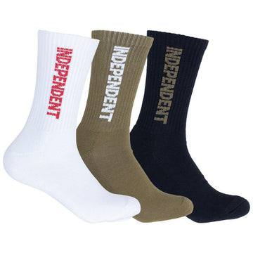 Independent - ITC Grind Crew Socks White/Gravel/Black.