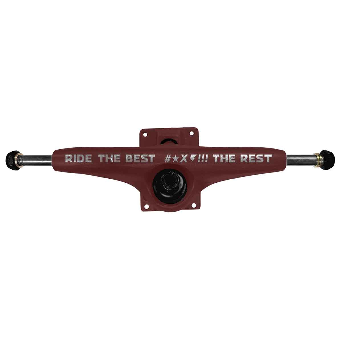Independent RTB FTR Forged Hollow Burgundy 144 Skateboard Trucks Top