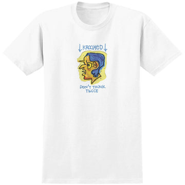 Krooked - Blue Thinker Tee White.