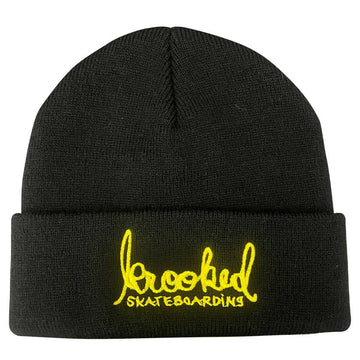 Krooked - Skript Cuff Beanie Black.