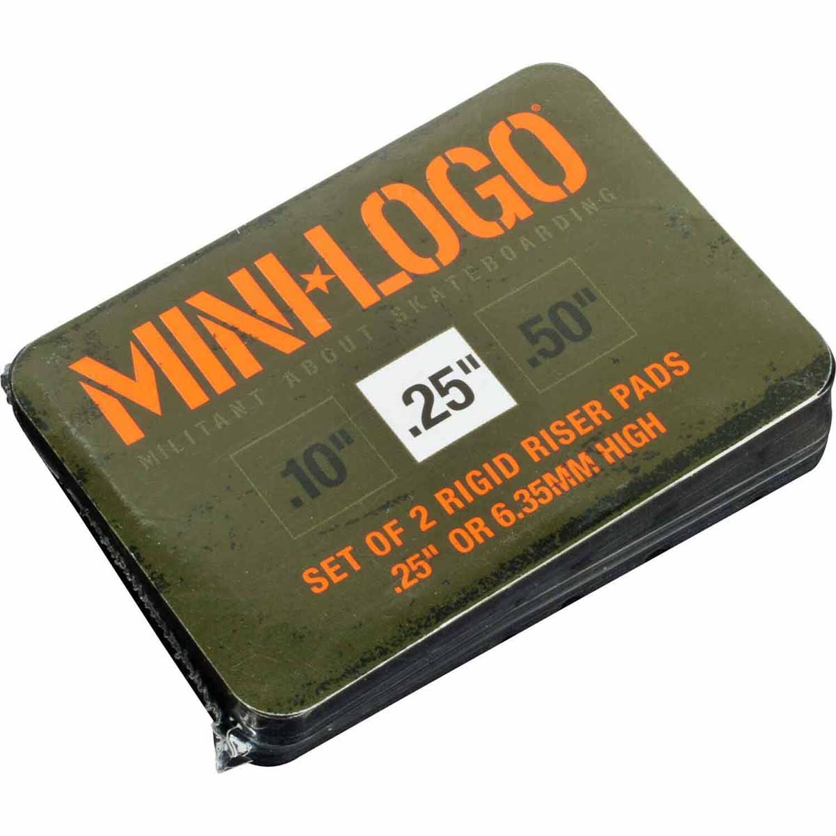 Mini Logo Rigid .25 Riser Pads Black