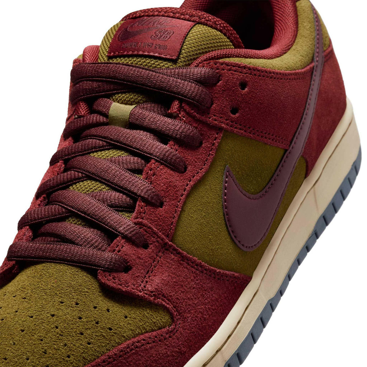 Nike SB - Dunk Low Pro Shoes Dark Team Red Olive Flak.