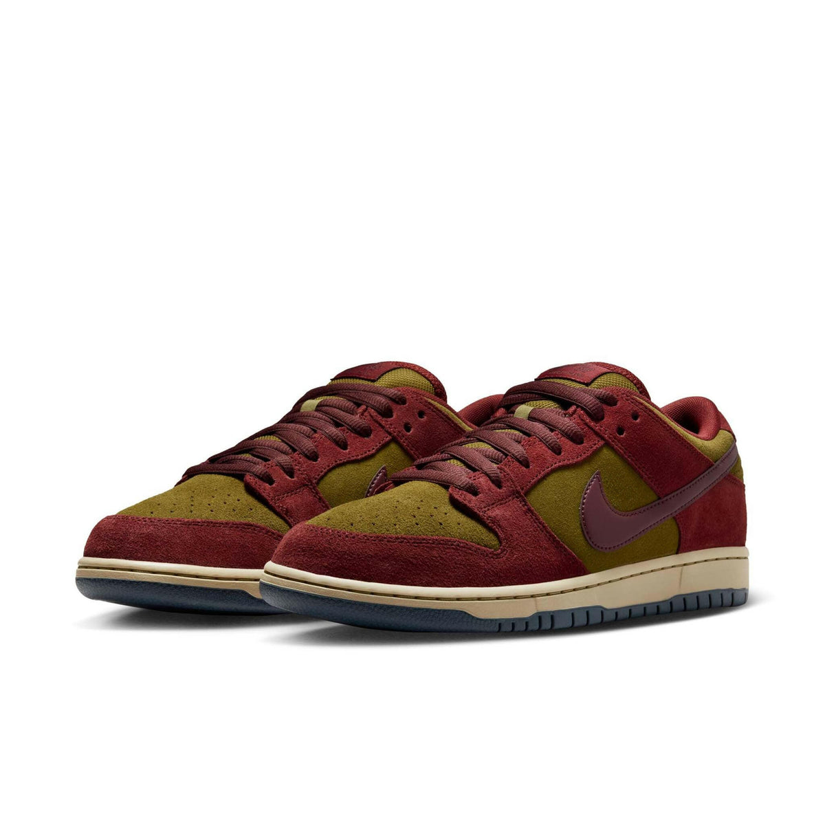 Nike SB - Dunk Low Pro Shoes Dark Team Red Olive Flak.