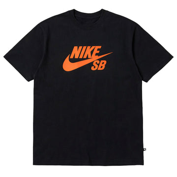Nike SB Logo Tee Black/Safety Orange
