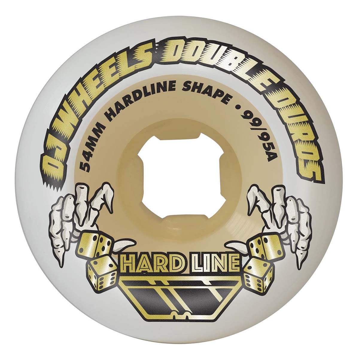 OJ - Double Duro White Gum Hardline 54MM 99A/95A Skateboard Wheels.