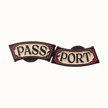 Pass~Port - Red Flag Pin.