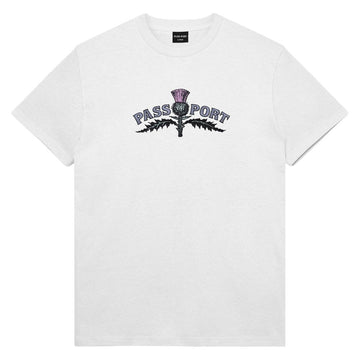 Pass~Port Thistle Embroidery Tee White