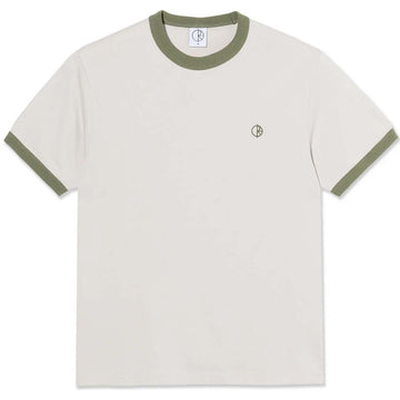 Polar Ringer Tee Pale Taupe/Army Green