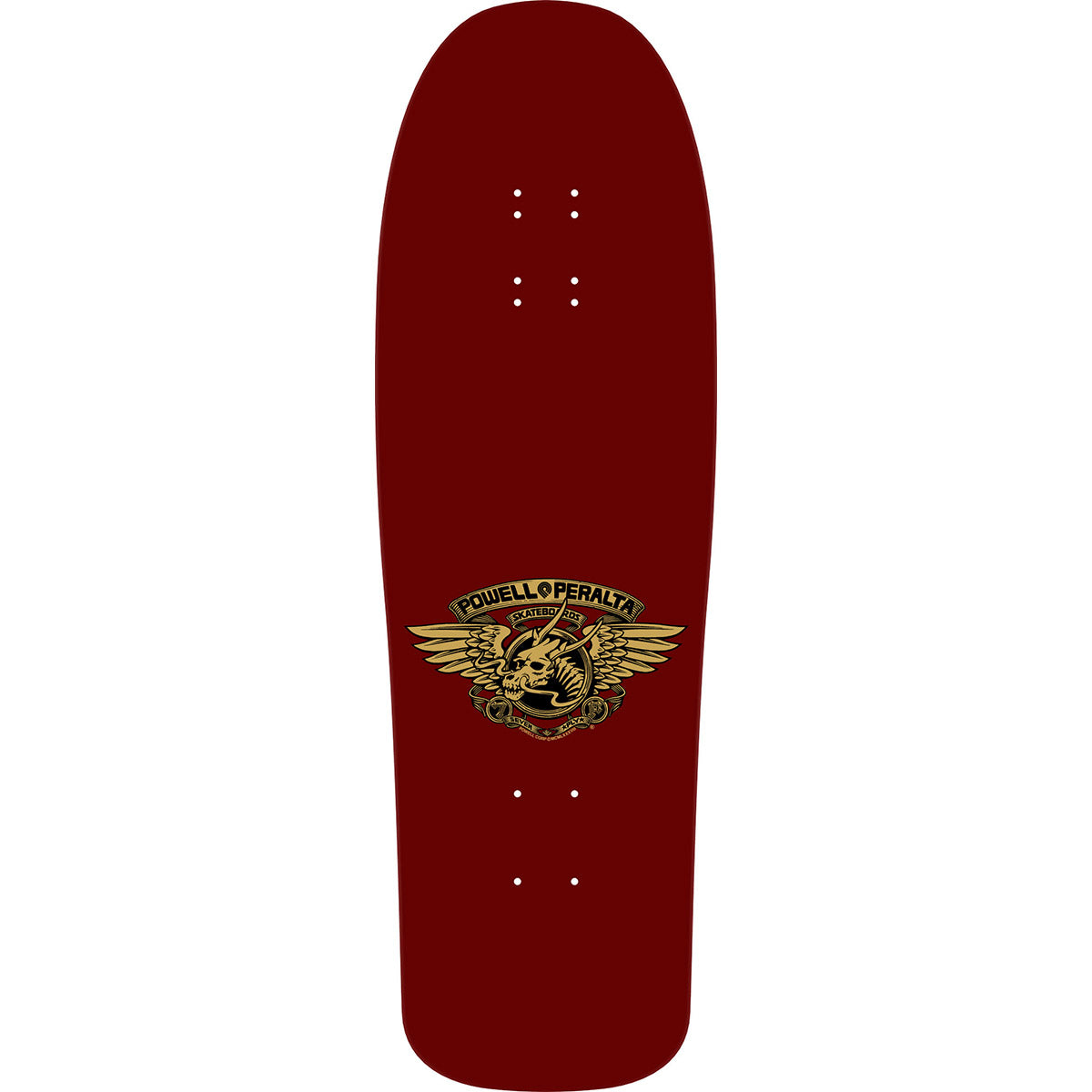Powell Peralta Steve Caballero Mask Burgundy 9.75 Reissue Skateboard Deck Top
