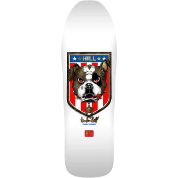 Powell Peralta - Frankie Hill Bulldog White/Gold Foil 10.0 Reissue Skateboard Deck.