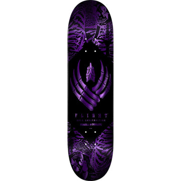 Powell Peralta - Skeleton Purple Foil Flight 9.0 Skateboard Deck.
