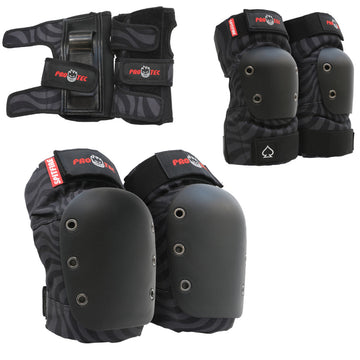 Pro Tec Spitfire Street 3 Pack Pad Set Black Swirl