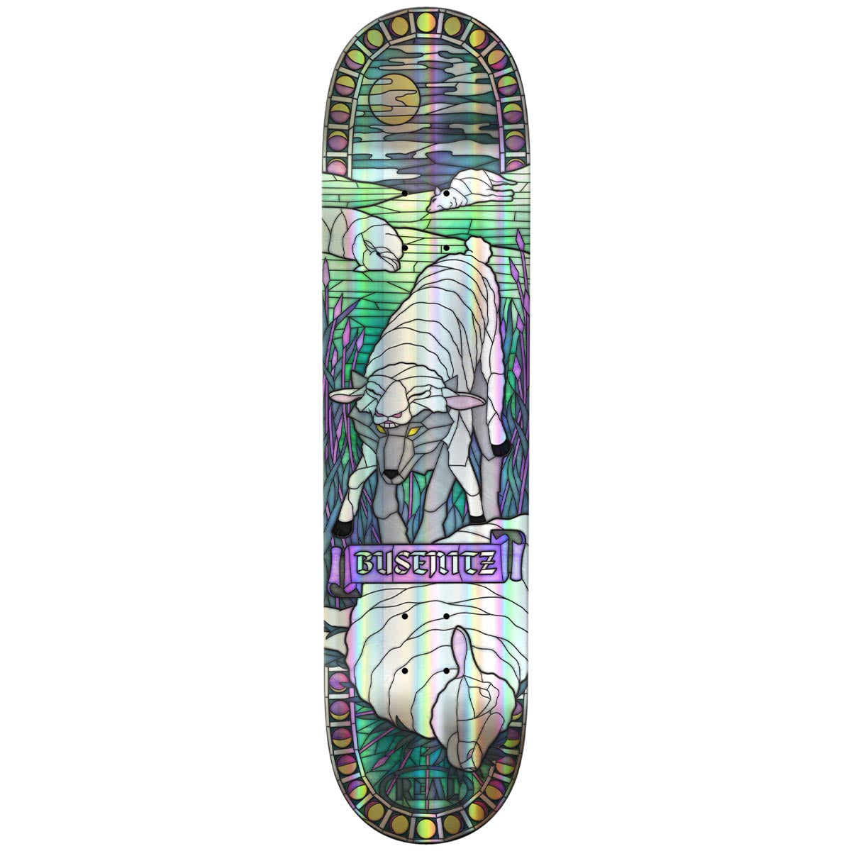 Real - Dennis Busenitz Holographic Cathedral 8.38 Skateboard Deck