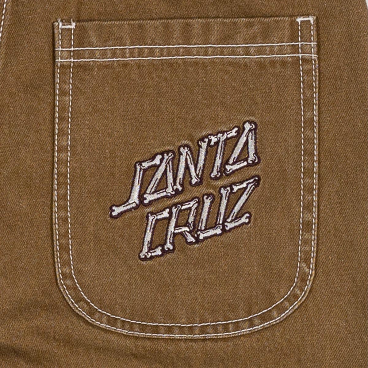 Santa Cruz - Brain Dot Bone Stack Youth Shorts Tan.
