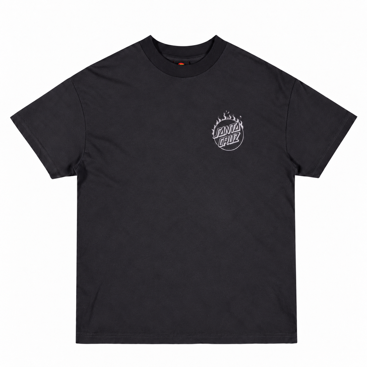 Santa Cruz Burnt Opus Oversized Youth Tee Off Black - front
