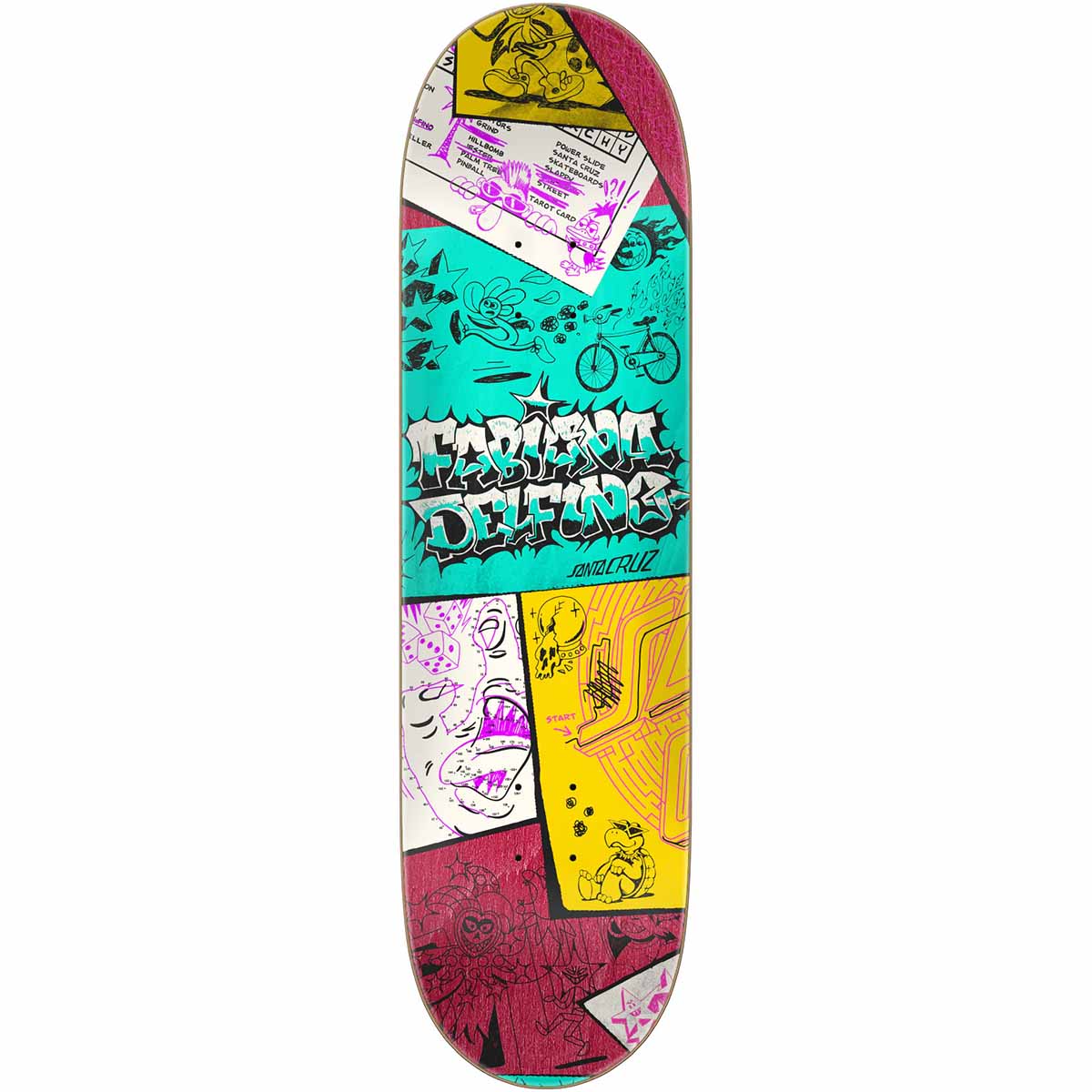 Santa Cruz Fabiana Delfino Scribble FeelBase 8.25 Skateboard Deck