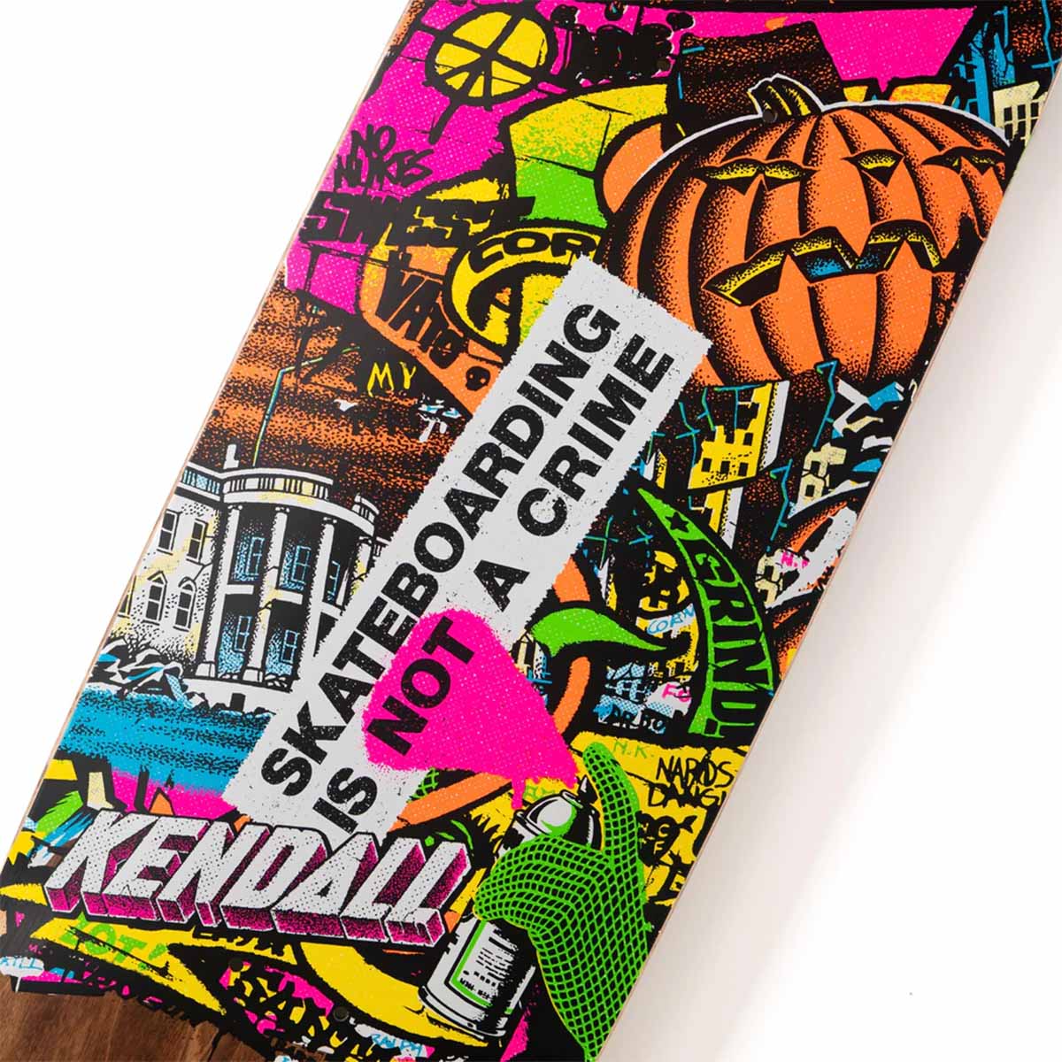Santa Cruz - Jeff Kendall Street Art Collage VX 9.0 Skateboard Deck.