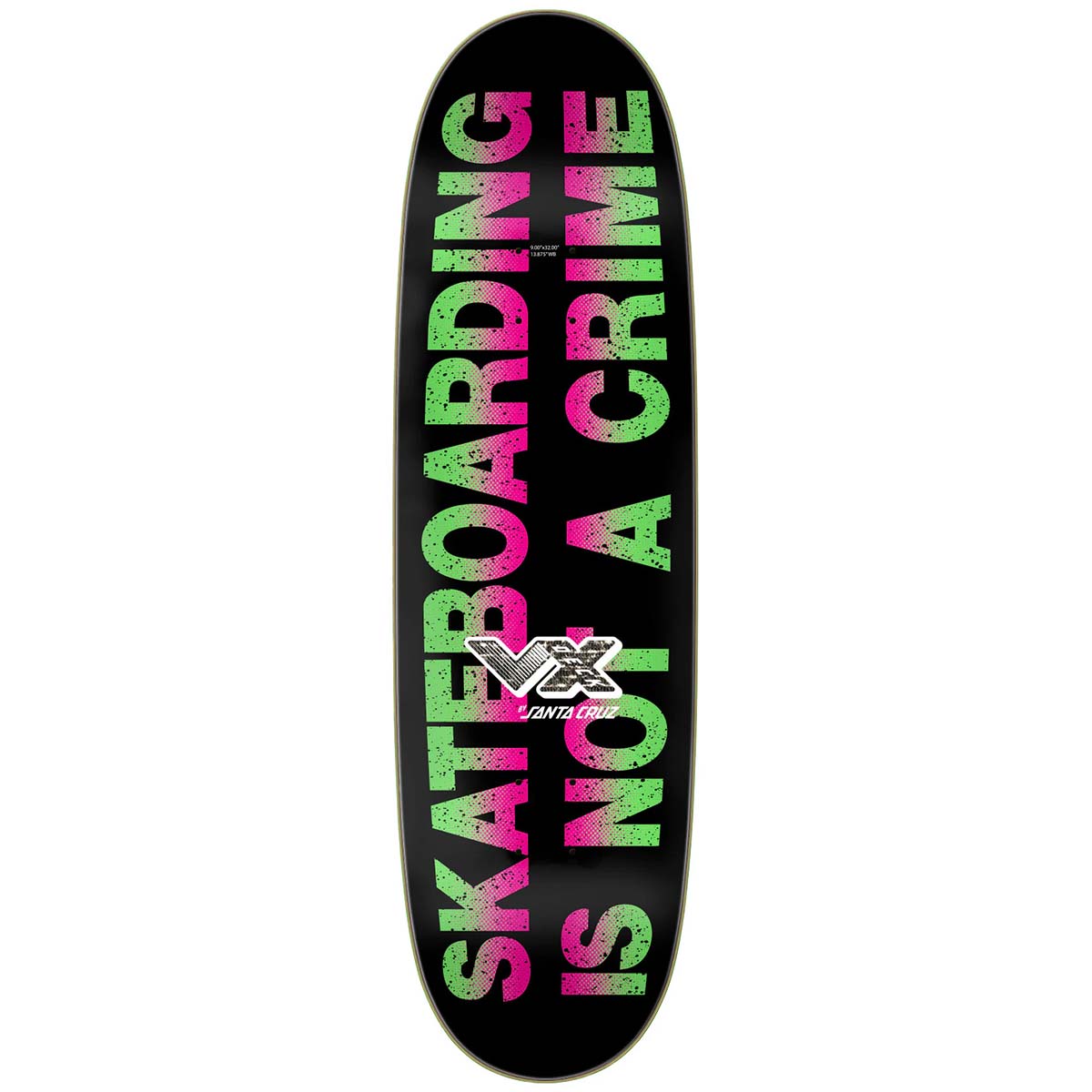 Santa Cruz - Jeff Kendall Street Art Collage VX 9.0 Skateboard Deck.