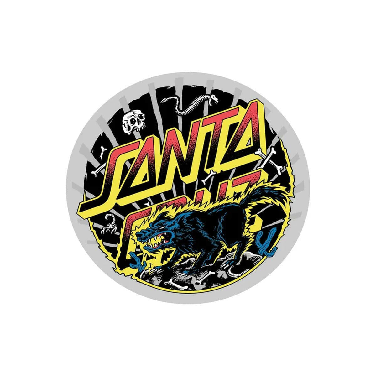Santa Cruz - Kendall Wolf Dot 4" Sticker.