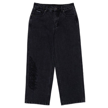 Santa Cruz - Twin Flamed Dot Youth Jeans Washed Black.
