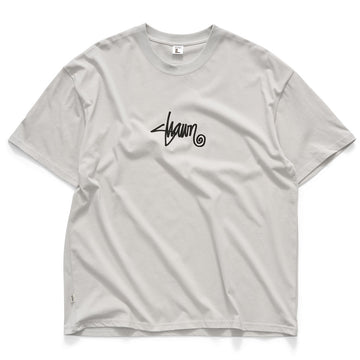 S/Double Small Stock Tee Pigment Rock Grey Front