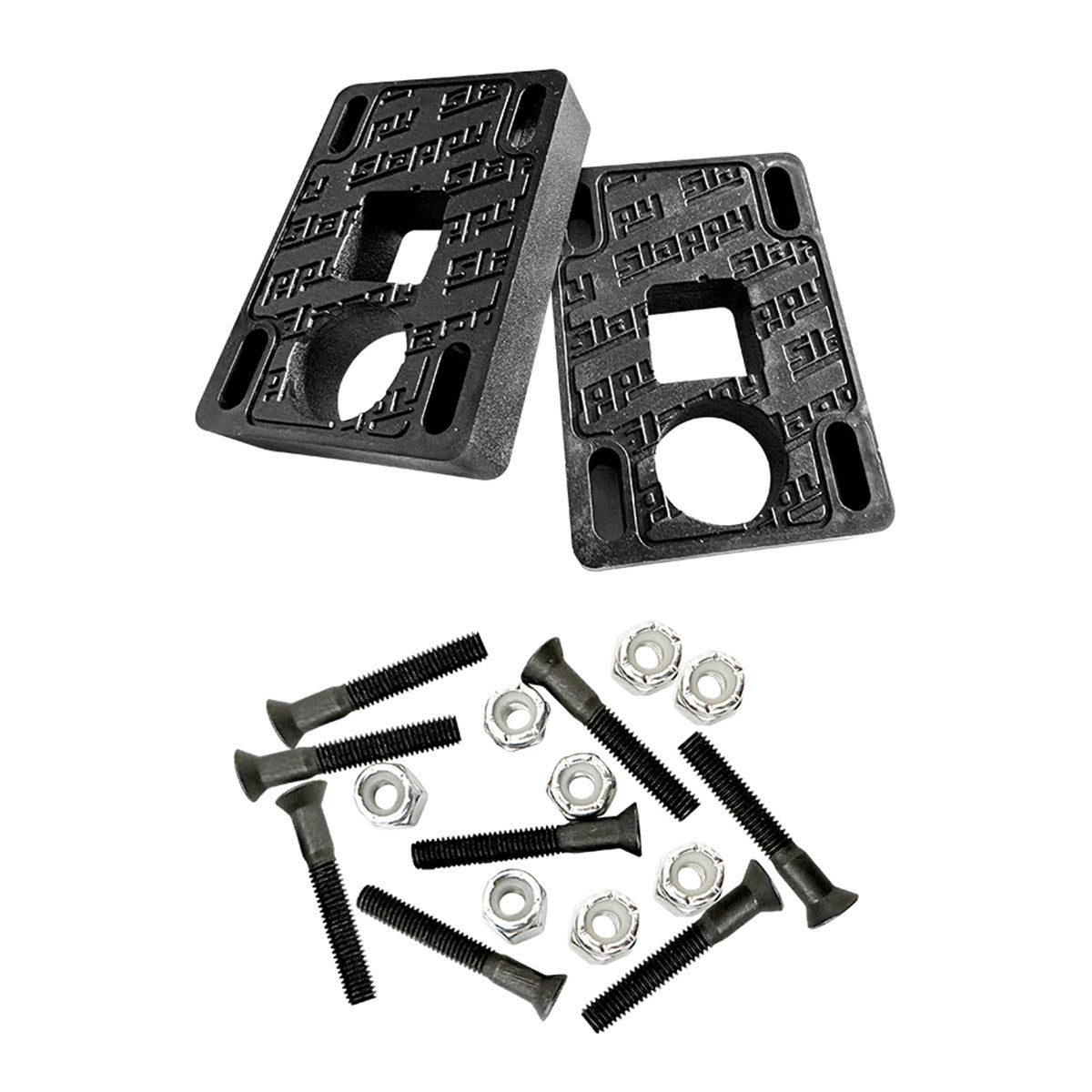 Slappy - Big Blocks 1/2 Risers with Hardware Black.