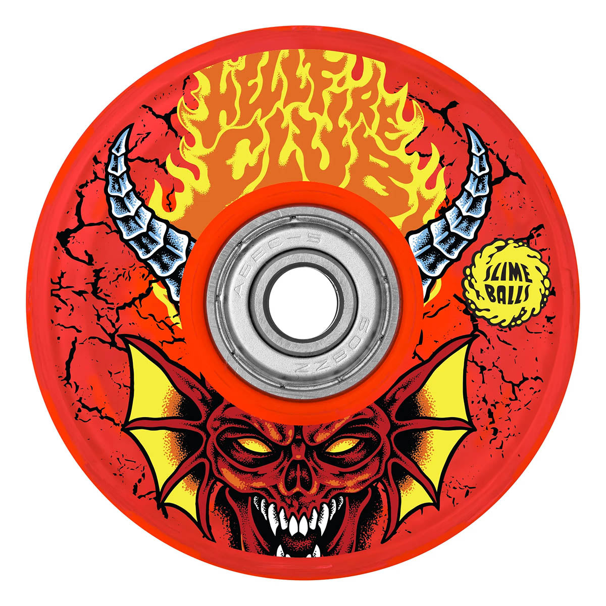 Slime Balls X Stranger Things Hellfire Club Light Ups OG Slime Red 66MM 78A Skateboard Wheels