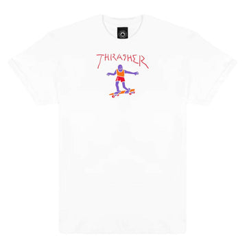 Thrasher - Gonz Fill Logo Tee White.