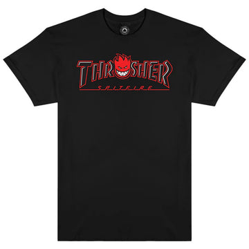 Thrasher Spitfire Big Head Outline Tee Black