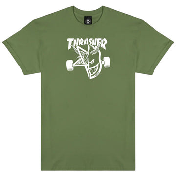 Thrasher Spitfire Trash & Burn Tee Military Green