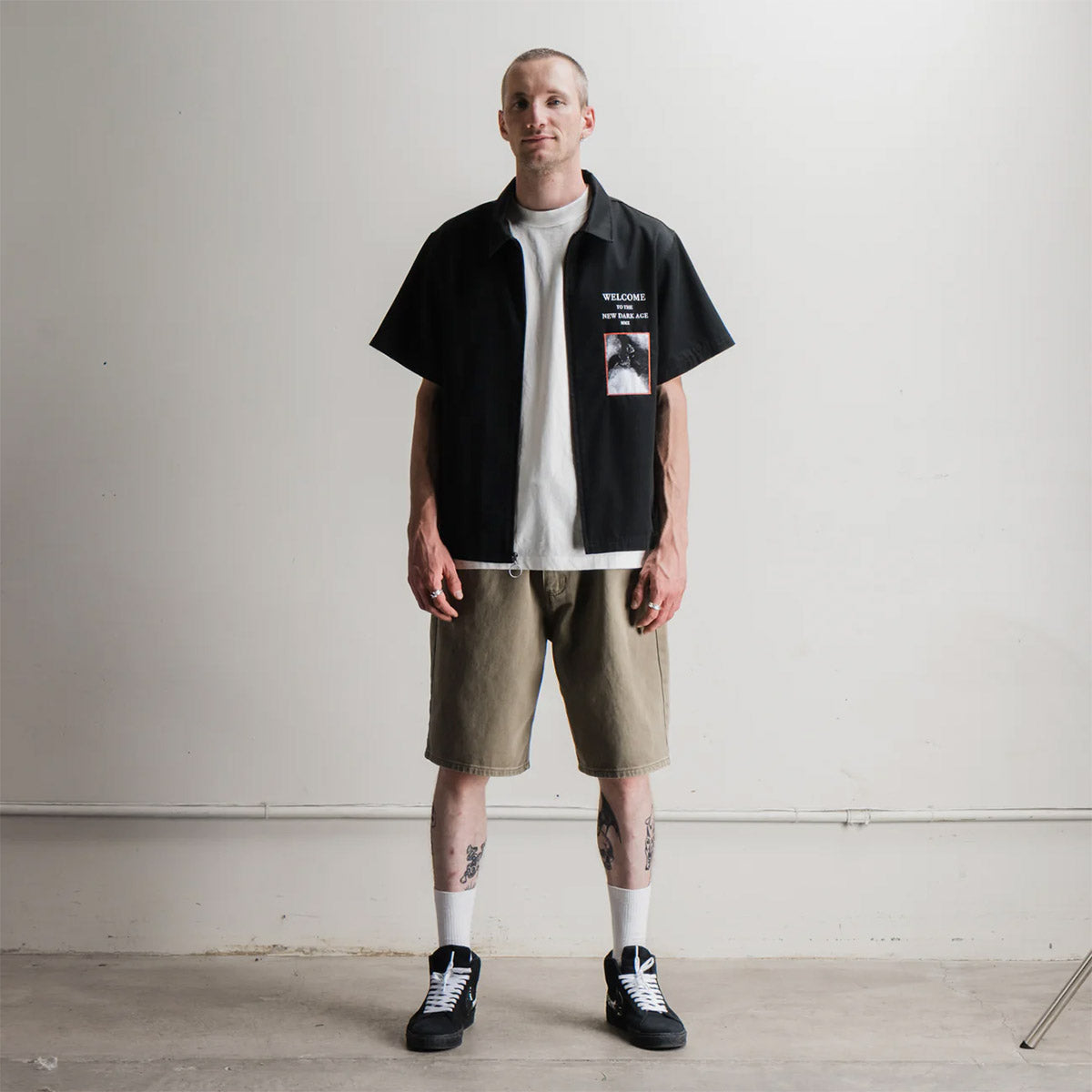Welcome - Chasm Baggy Denim Jort Cedar.