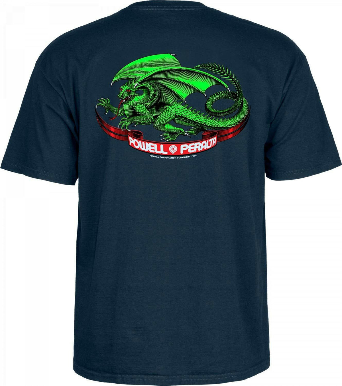 Powell Peralta - Oval Dragon Tee Navy.