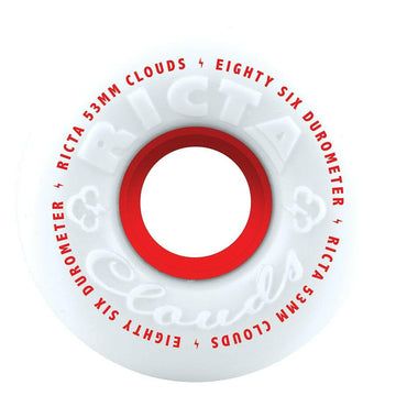 Ricta - Clouds Red 53MM 86A Skateboard Wheels.