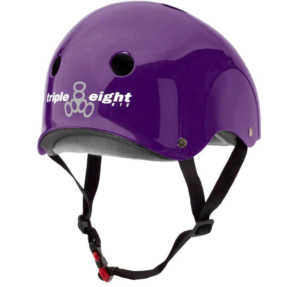 Triple 8 Certified Sweatsaver Helmet Purple Gloss.