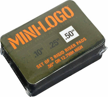 Mini Logo - Rigid .50 Riser Pads Black.