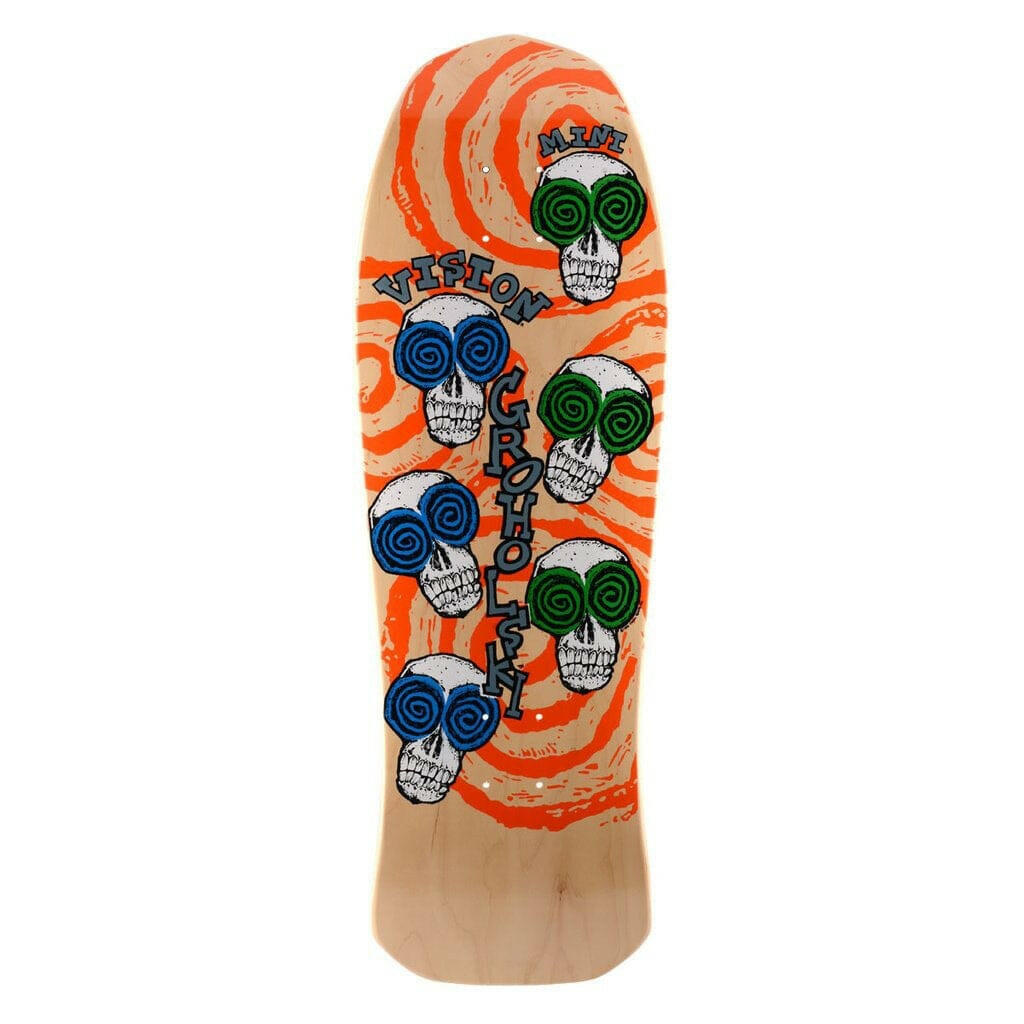 Vision - Tom Groholski Skeleton Mini 9.75 Reissue Skateboard Deck.