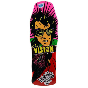 Vision - Psycho Stick Red 10.0 Reissue Skateboard Deck.